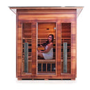 Enlighten Sauna Rustic 4 Person Outdoor/Indoor Full Spectrum Infrared Sauna - 17378 - PrimeFair