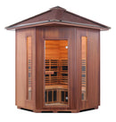 Enlighten Sauna Rustic 4C Person Outdoor/Indoor Full Spectrum Infrared Sauna - 17379 - PrimeFair