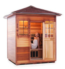 Enlighten Sauna Sapphire 4 Person Infrared/Traditional Sauna - H-16378 - PrimeFair