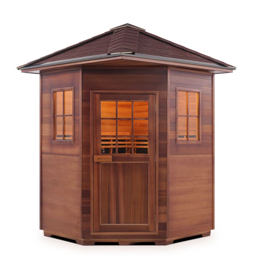 Enlighten Sauna Sapphire 4C Person Infrared/Traditional Sauna - H-16379 - PrimeFair