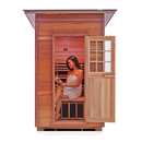 Enlighten Sauna Sierra 2 Person Outdoor/Indoor Full Spectrum Infrared Sauna - 16376 - PrimeFair