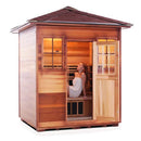 Enlighten Sauna Sierra 4 Person Outdoor/Indoor Full Spectrum Infrared Sauna