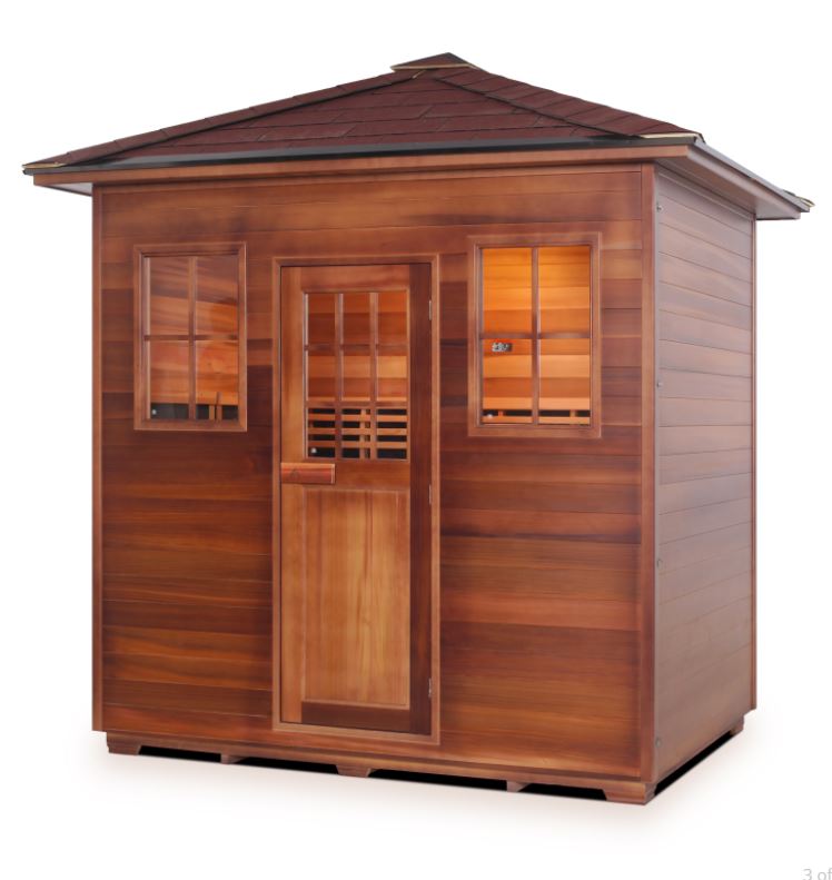 Enlighten Sauna Sierra 5 Person Outdoor/Indoor Full Spectrum Infrared Sauna - 16380 - PrimeFair