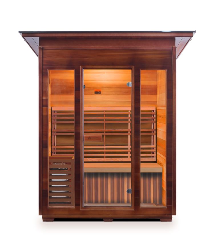 Enlighten Sauna SunRise 3 Person Outdoor/Indoor Dry Traditional Sauna - T-17377 - PrimeFair