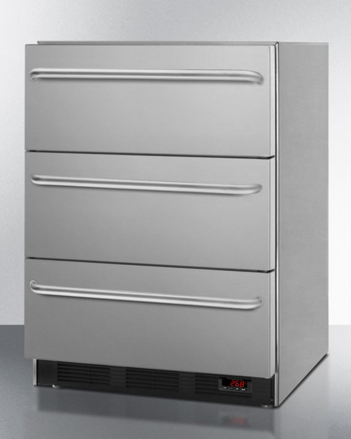 EQTemp 24" Wide 3-Drawer All-Freezer ADA Compliant