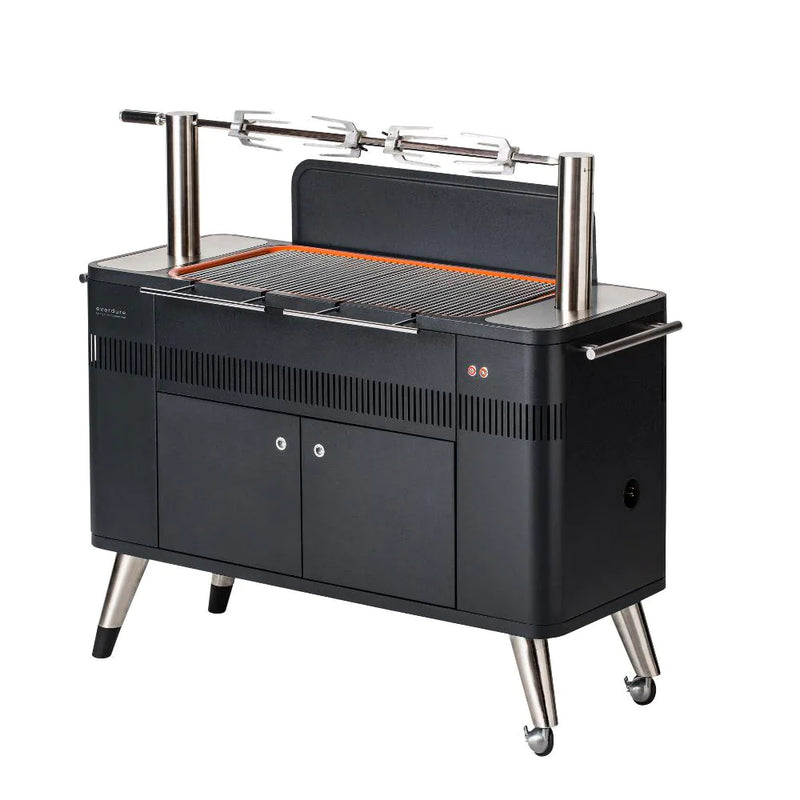 Everdure By Heston Blumenthal HUB 54-Inch Charcoal Grill With Rotisserie & Electronic Ignition
