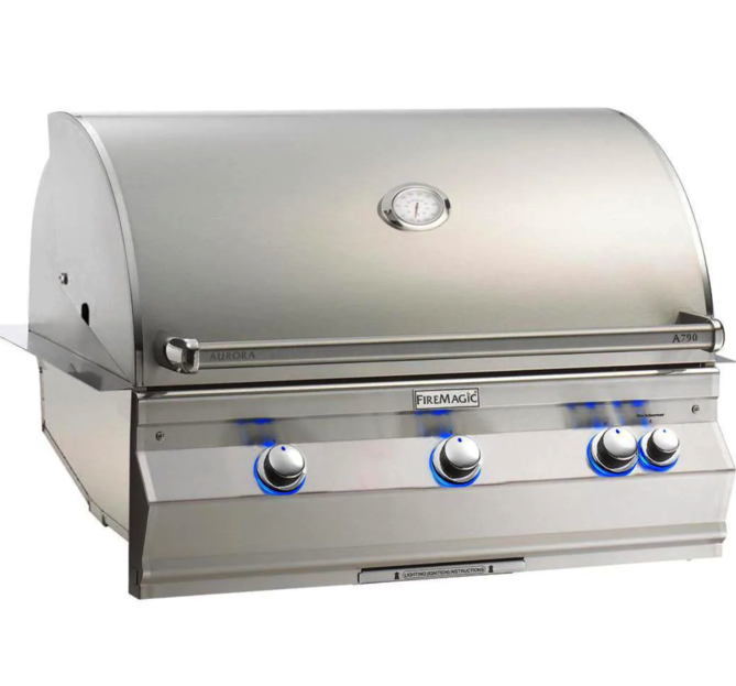 Fire Magic Aurora A790I 36-Inch Built-In Propane Gas Grill With One Infrared Burner And Analog Thermometer - A790I-7LAP - Fire Magic Grills