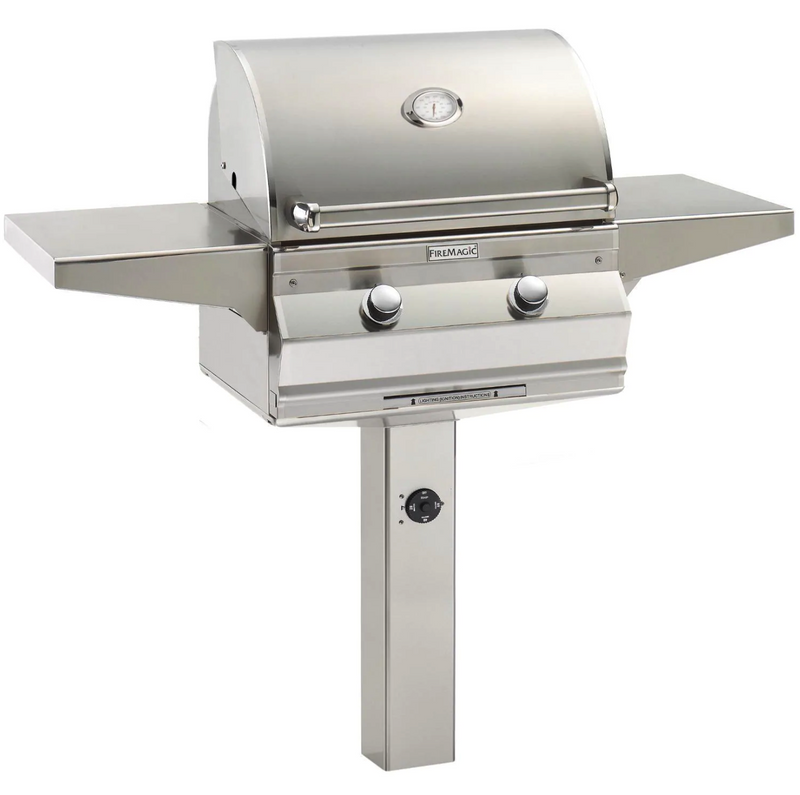 Fire Magic Choice C430S 24-Inch Propane Gas Grill With Analog Thermometer On In-Ground Post - C430S-RT1P-G6 - Fire Magic Grills