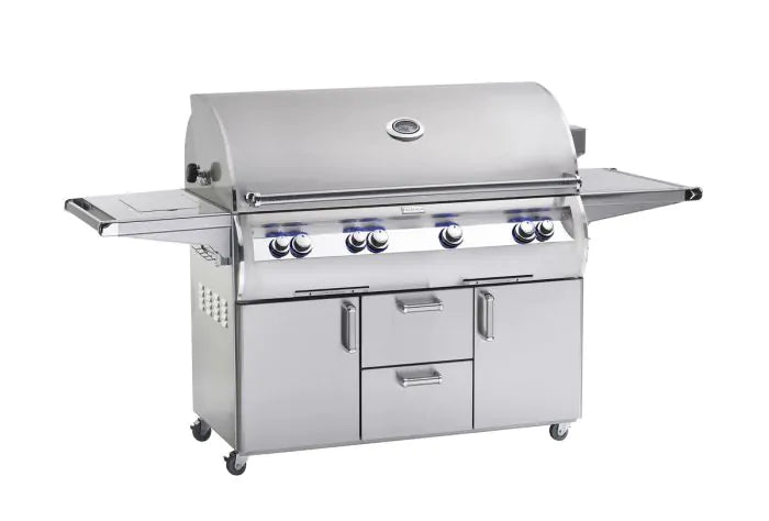 Fire Magic Echelon Diamond E1060s 48" A Series Freestanding Gas Grill With Rotisserie, Single Side Burner, Analog Thermometer & Magic View Window, Natural Gas - E1060S-8EAN-62-W