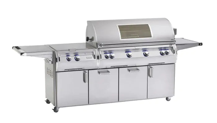 Fire Magic Echelon Diamond E1060s "A" Series Freestanding Gas Grill With Rotisserie, Infrared Burner, Power Burner, Analog Thermometer & Magic View Window, Natural Gas - E1060S-8LAN-51-W