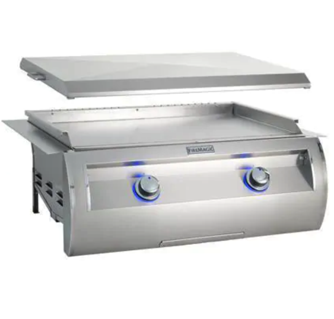 Fire Magic Echelon Diamond E660I 30-Inch Built-In Natural Gas Griddle With Stainless Steel Cover - E660I-0T4N - Fire Magic Grills