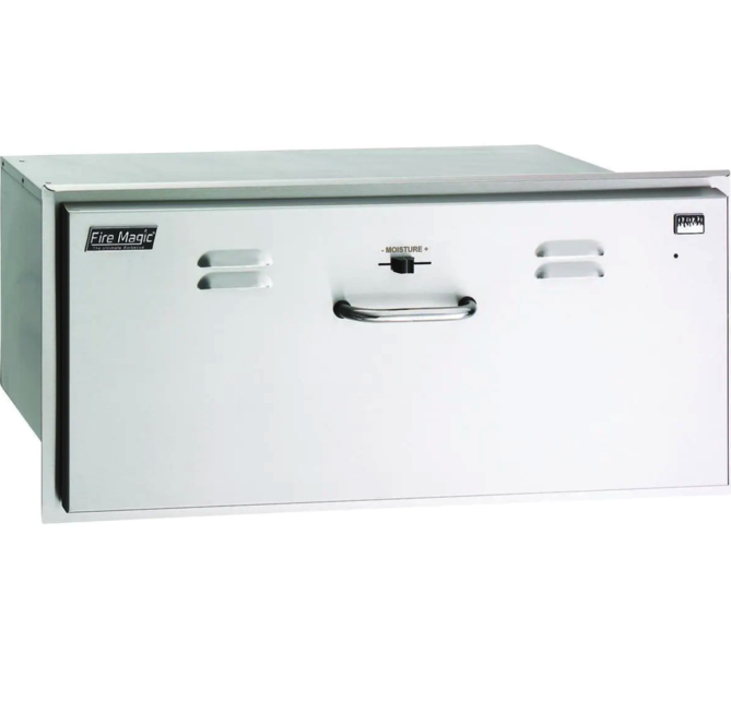 Fire Magic Select 30-Inch Built-In 110V Electric Stainless Steel Warming Drawer - 33830-SW - Fire Magic Grills