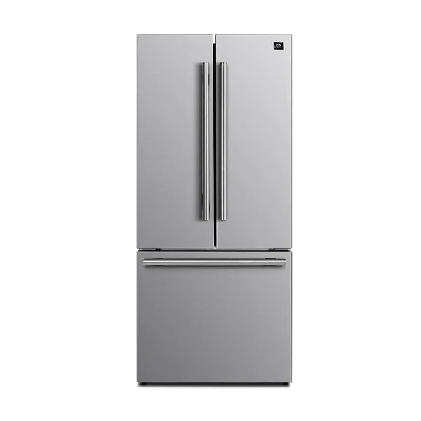 FORNO 31 Inch 17.5 cu ft French Door Refrigerator with Ice Maker in Stainless Steel - FFFFD1974-31SB