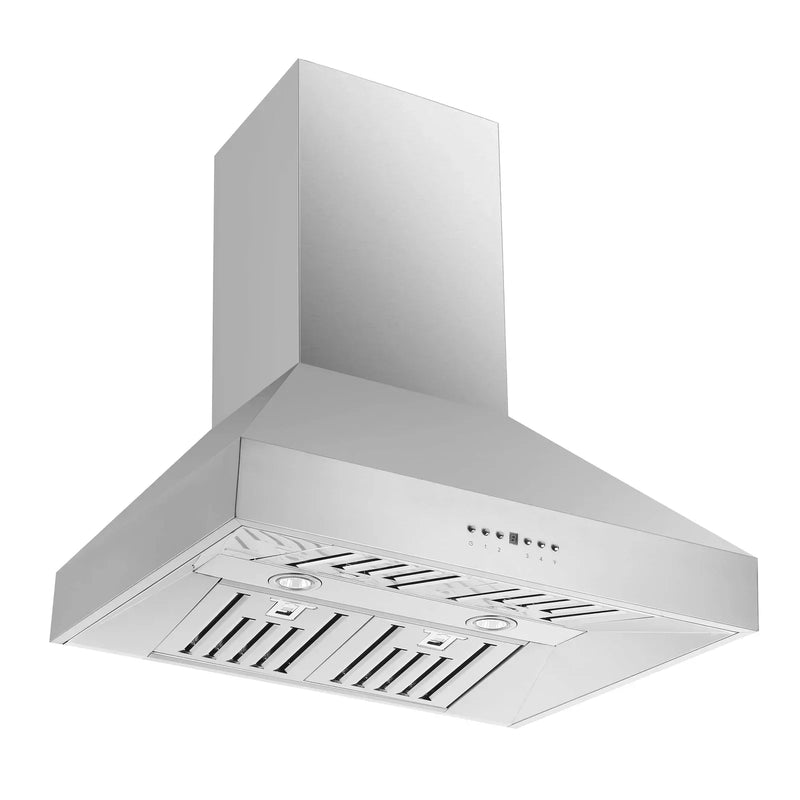 Forno 30-Inch 600 CFM Wall Mount Range Hood in Stainless Steel 