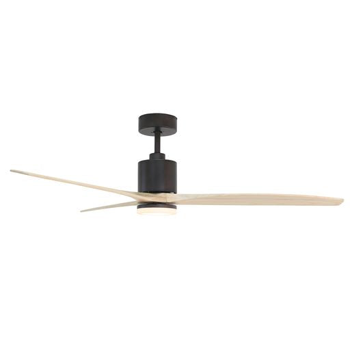 Forno Voce Tripolo 66” Oil Rubbed Bronze Body & Light Ash Wood Blade Voice Activated Smart Ceiling Fan