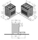 Forza 30" 5.2 cu. ft. Stainless Steel Pro-Style Gas Range - FR304GN