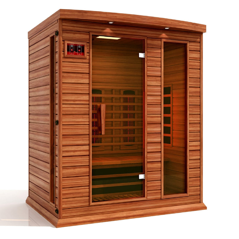 Golden Designs Maxxus 3 Person Full Spectrum Infrared Sauna - Canadian Red Cedar - PrimeFair