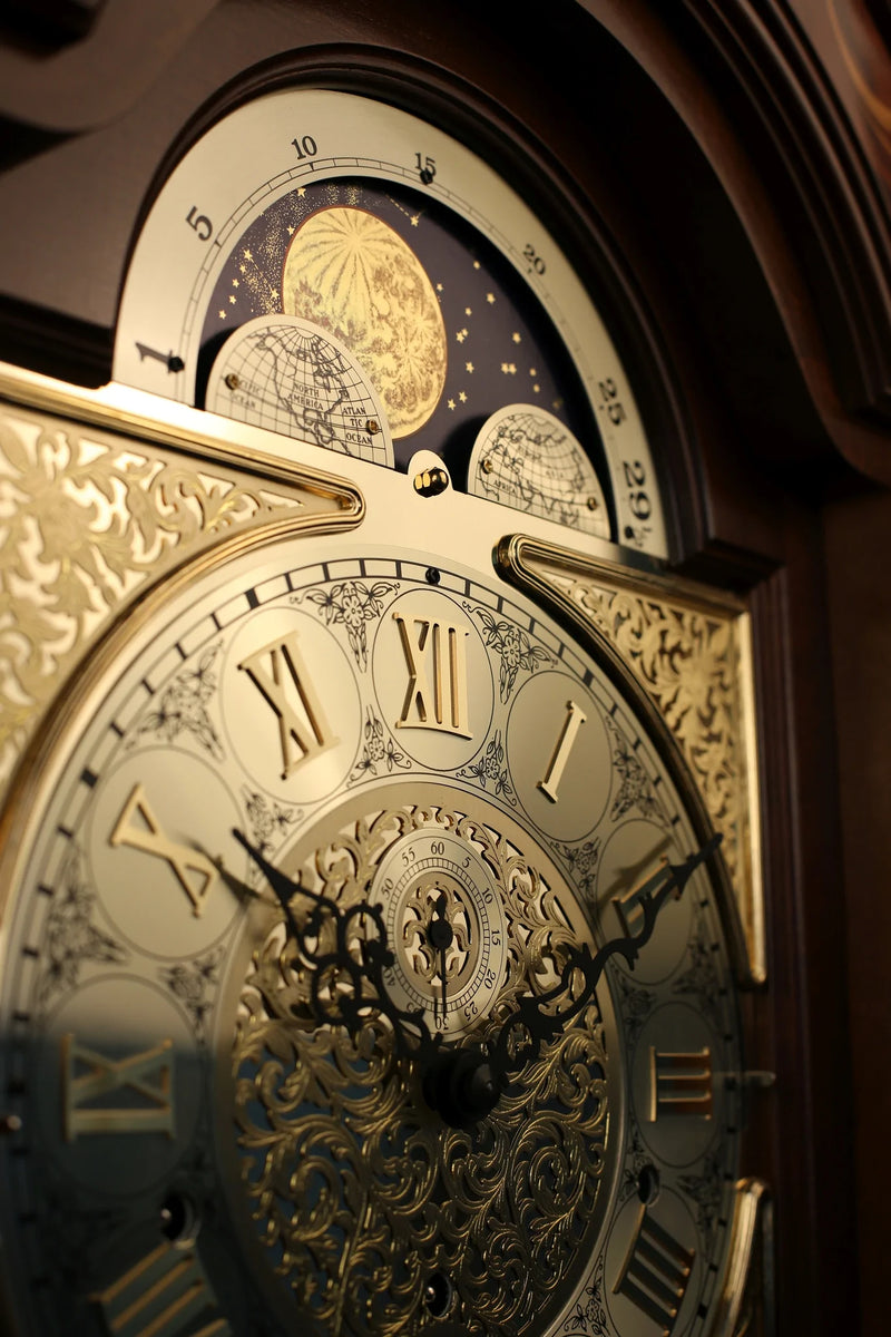 Hermle Biltmore Grandfather Clock With Tubular Chimes Walnut - 01131031171