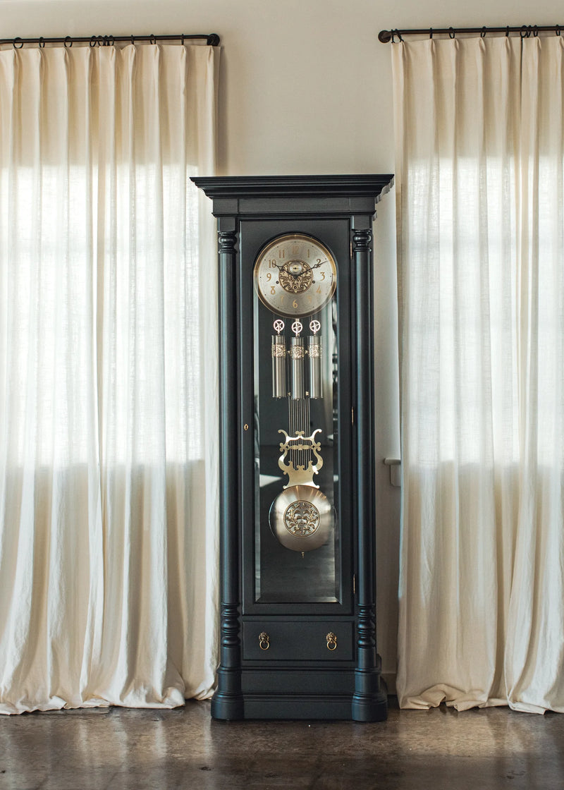 Hermle Nicolette Grandfather Clock Black Finish - HNA010802741161