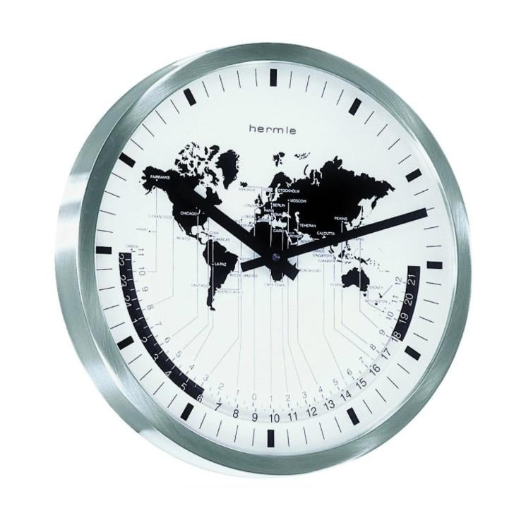 HermleClock Airport 12" Global Timezones Wall Clock 30504002100