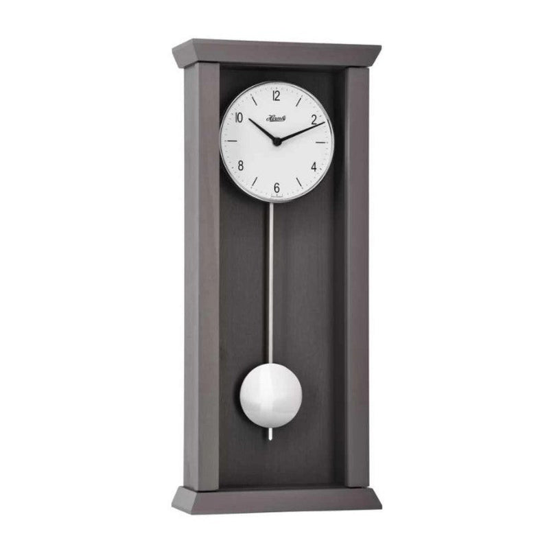 HermleClock Arden Modern Quartz Regulator Wall Clock - Dark Gray Model 71002U82200