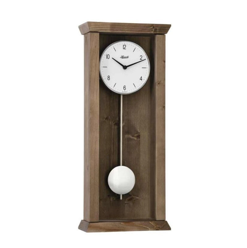 HermleClock Arden Modern Quartz Regulator Wall Clock - Dark Oak 71002042200
