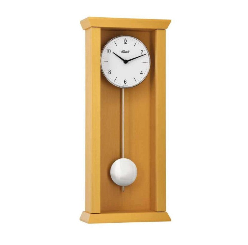 HermleClock Arden Modern Quartz Regulator Wall Clock - Orange 71002U92200