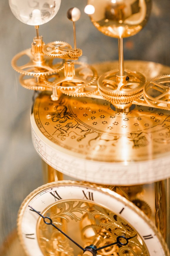 HermleClock Astrolabium Mantel Clock Mahogany Base 22836072987