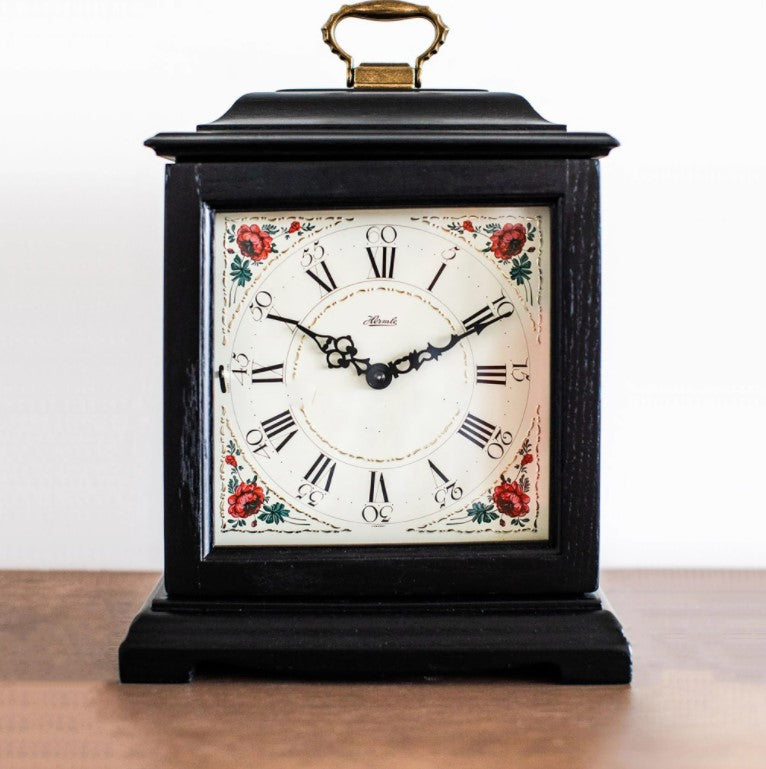 HermleClock Austen 12" Mechanical Table Clock - Black HNA2251874Q