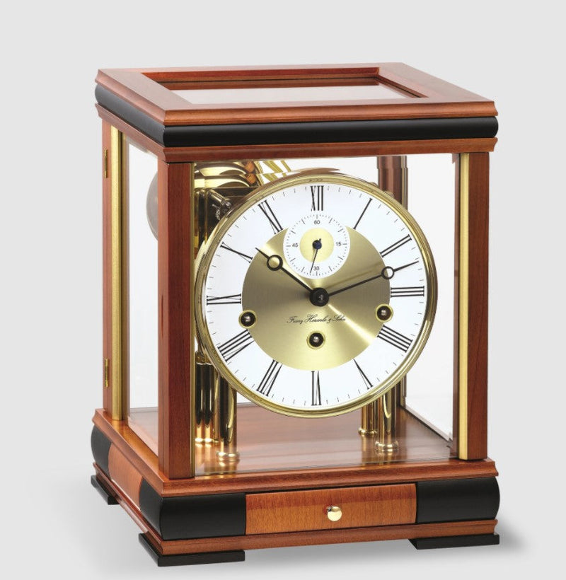 HermleClock Bergamo 12" Modern Table Clock in Light Cherry 22998160352