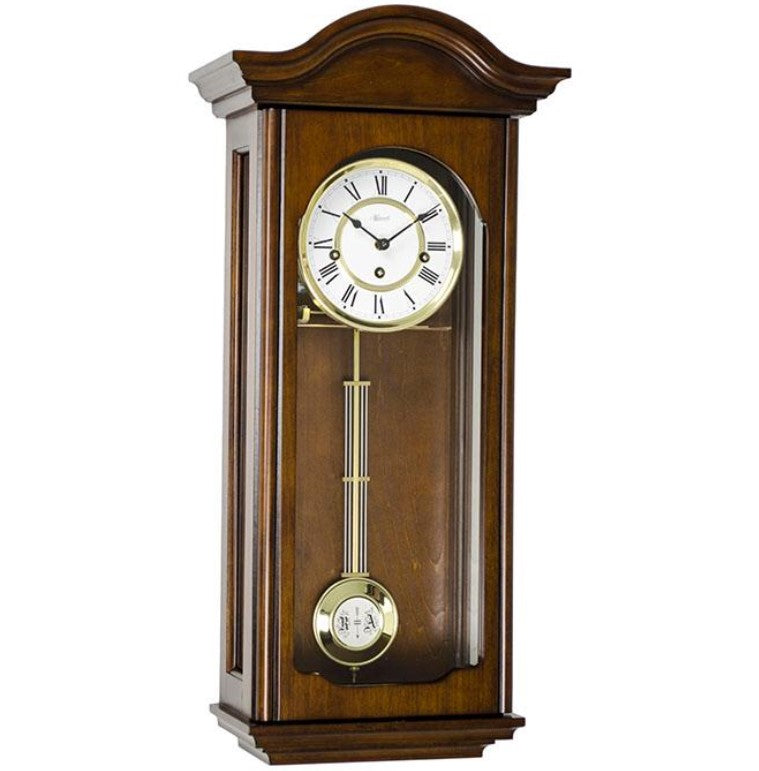 HermleClock Brooke 26" Traditional Westminster Regulator Wall Clock - Antique Walnut 70815Q10341