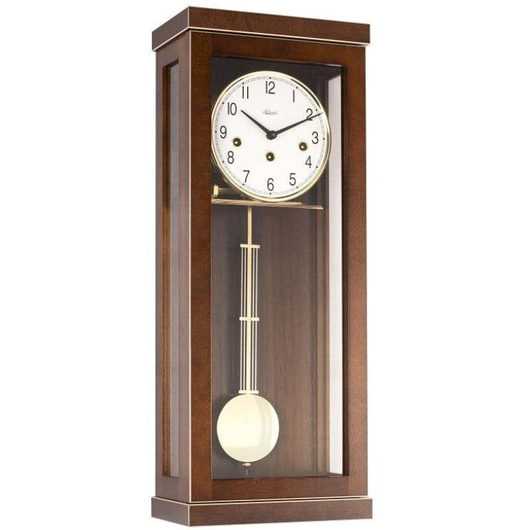 HermleClock Carrington 22" Regulator Wall Clock Walnut - 1/2 Hour Strike 70989030141