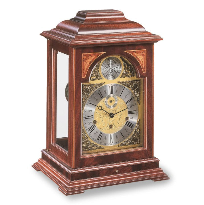 HermleClock Cornell 22" Mahogany Table Clock 22848070352