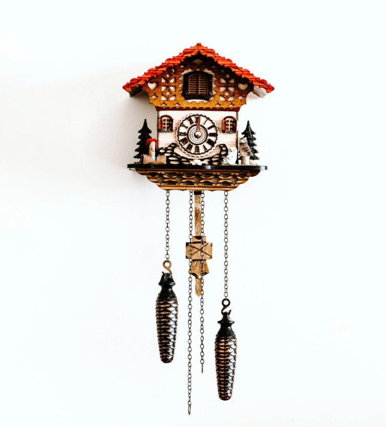 HermleClock Hedwig Owl Ornament Cuckoo Clock 73000
