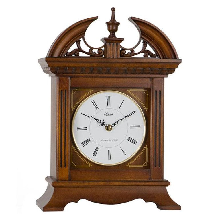 HermleClock Jackson 15" Traditional Walnut Table Clock 42011