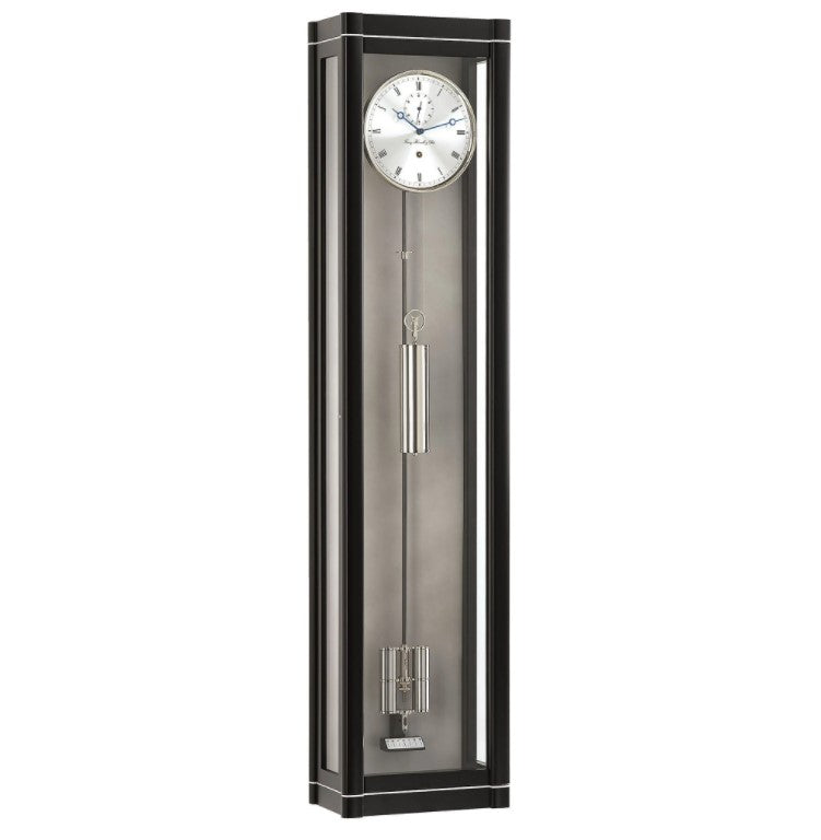 HermleClock Kingsland 52" Large Black Longcase Wall Clock 70961740761