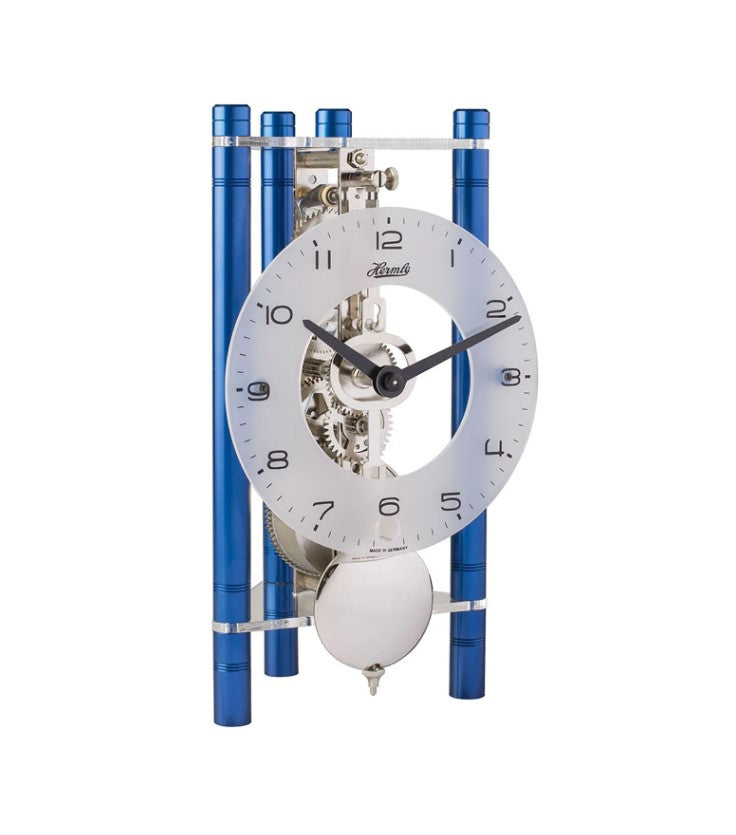 HermleClock Lakin 8" Modern Triangular Table Clock - Blue 23025Q70721