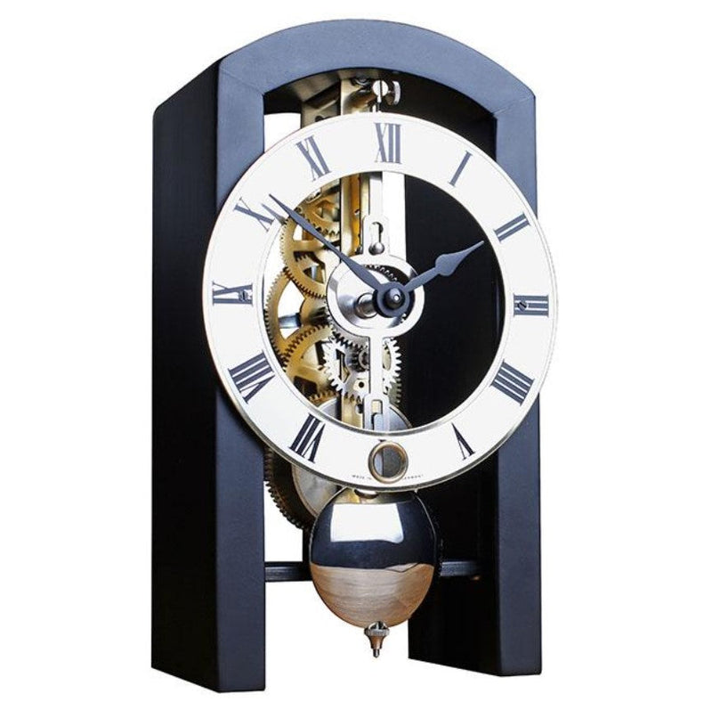 HermleClock Patterson 7.1" Wooden Arched Table Clock - Black Finish 23015740721