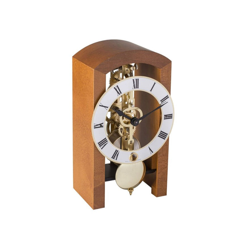 HermleClock Patterson 7.1" Wooden Arched Table Clock - Light Cherry Finish 23015160721