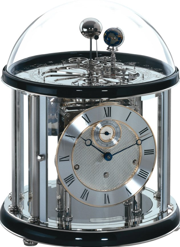 HermleClock Tellurium II Mantel Clock Black / Nickel Finish 22823740352