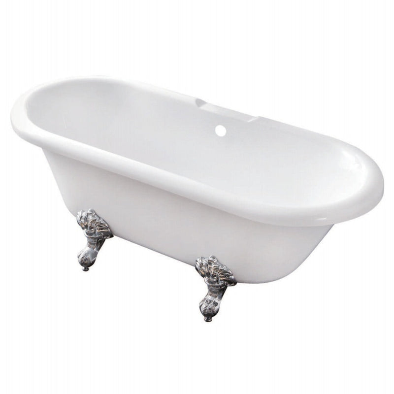 kingston-brass-aqua-eden-67-inch-acrylic-double-ended-clawfoot-tub-no-faucet-drillings-white-polished-chrome-vtds672924h1
