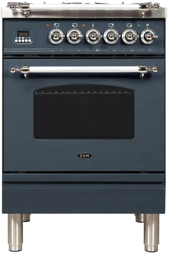 ILVE 24-Inch Nostalgie - Dual Fuel Range with 4 Sealed Burners - 2.44 cu. ft. Oven