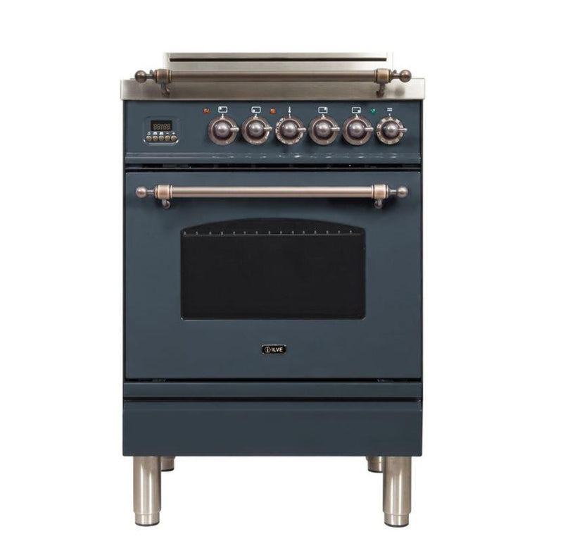 ILVE 24 Inch Nostalgie Series Freestanding Single Oven Gas Range with 4 Sealed Burners