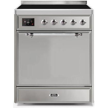 ILVE - Majestic II Series - 30 Inch Electric Freestanding Range (UMI30QNE3) - Stainless Steel with Chrome  Trim