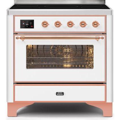 ILVE 36" Majestic II Series Electric Induction and Electric Oven Range with 5 Elements (UMI09NS3) - Custom RAL Color with Copper Trim