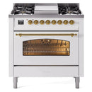 ILVE 36" Nostalgie II Series Freestanding Single Oven Dual Fuel Range with 5 Sealed Burners and Griddle 