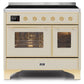 ILVE 40 Inch Majestic II Series Freestanding Electric Double Oven Range with 6 Elements, Triple Glass Cool Door, Convection Oven, TFT Oven Control Display and Child Lock (UMDI10NS3)