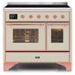 ILVE 40 Inch Majestic II Series Freestanding Electric Double Oven Range with 6 Elements, Triple Glass Cool Door, Convection Oven, TFT Oven Control Display and Child Lock (UMDI10NS3)