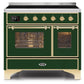 ILVE 40 Inch Majestic II Series Freestanding Electric Double Oven Range with 6 Elements, Triple Glass Cool Door, Convection Oven, TFT Oven Control Display and Child Lock (UMDI10NS3)