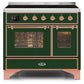 ILVE 40 Inch Majestic II Series Freestanding Electric Double Oven Range with 6 Elements, Triple Glass Cool Door, Convection Oven, TFT Oven Control Display and Child Lock (UMDI10NS3)